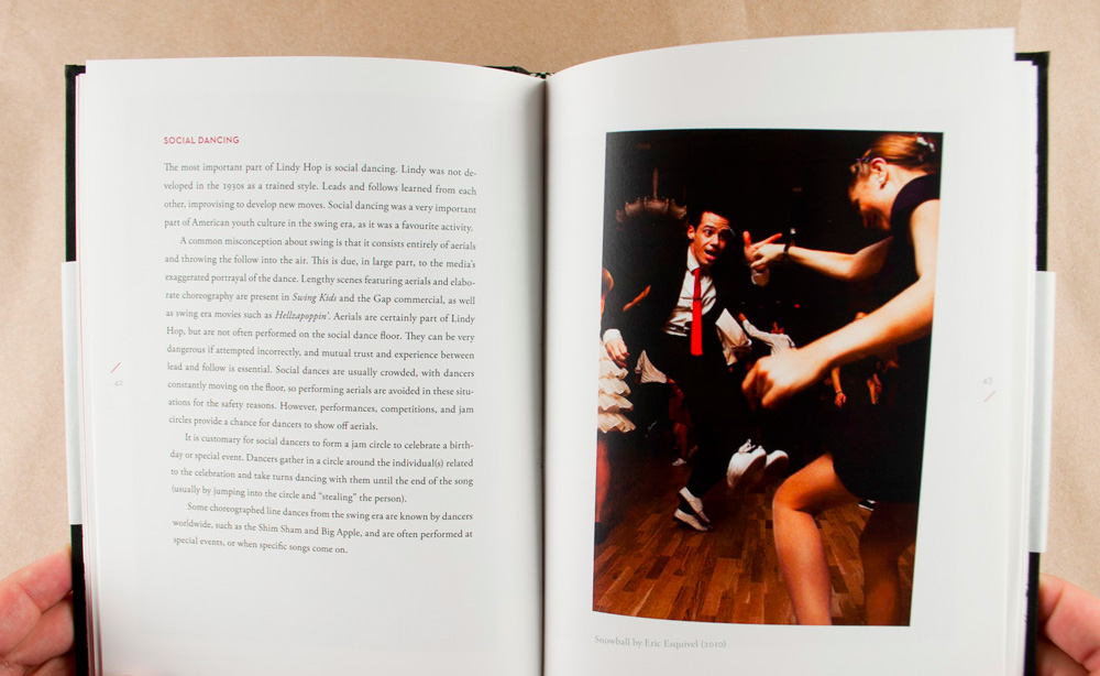 21st Century Hepcat book, open to page about social dancing